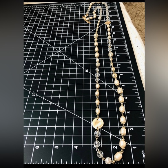 🔥Beautiful Pearl Statement Crystal Necklace - Picture 13 of 17